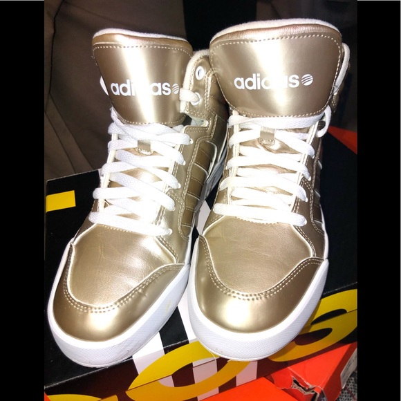 adidas Shoes - gold Metallic ADIDAS HIGH TOP SNEAKERS